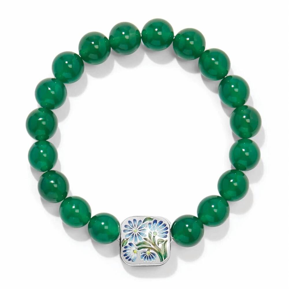NEW BRIGHTON women's sydney daisy bracelet in green / silver